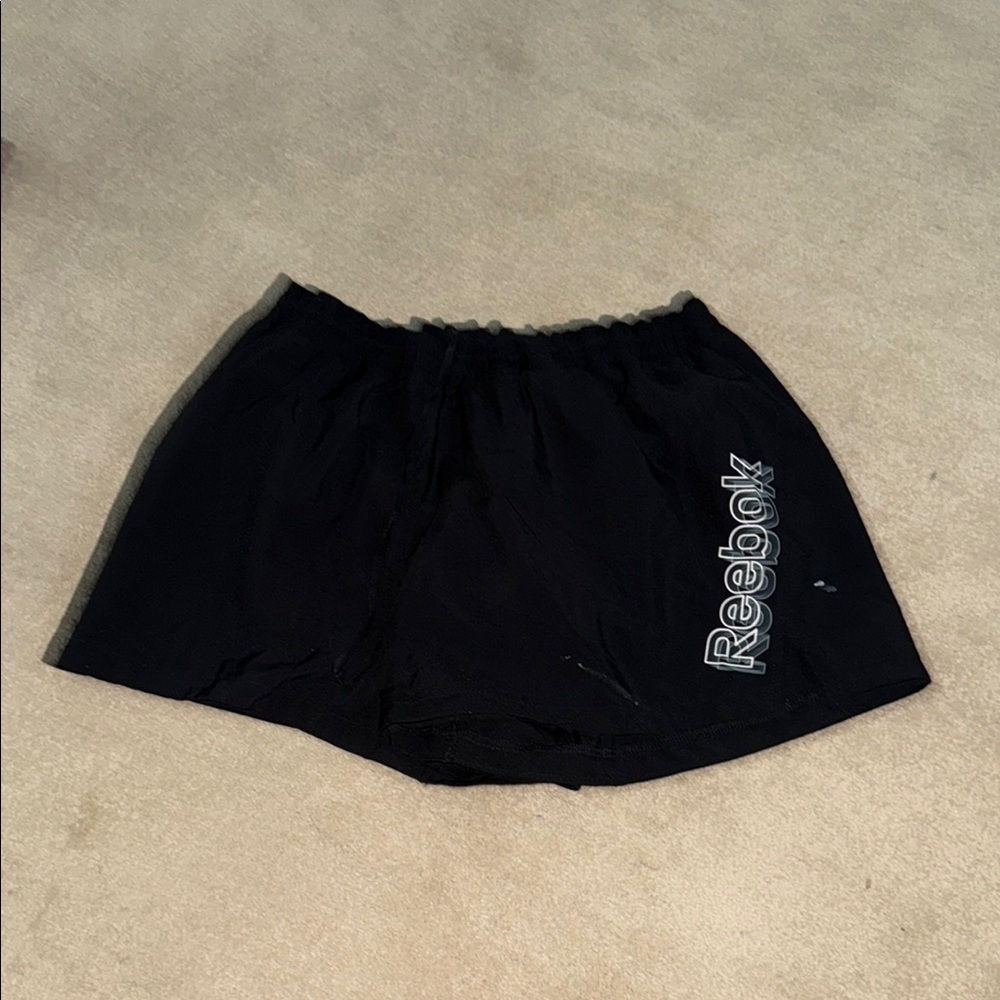 Reebok Black Athletic Shorts with Elastic Waistband